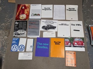 VW Volkswagen Cars Dealer Sales Brochure x19 Joblot 1970s Motor Vintage Original