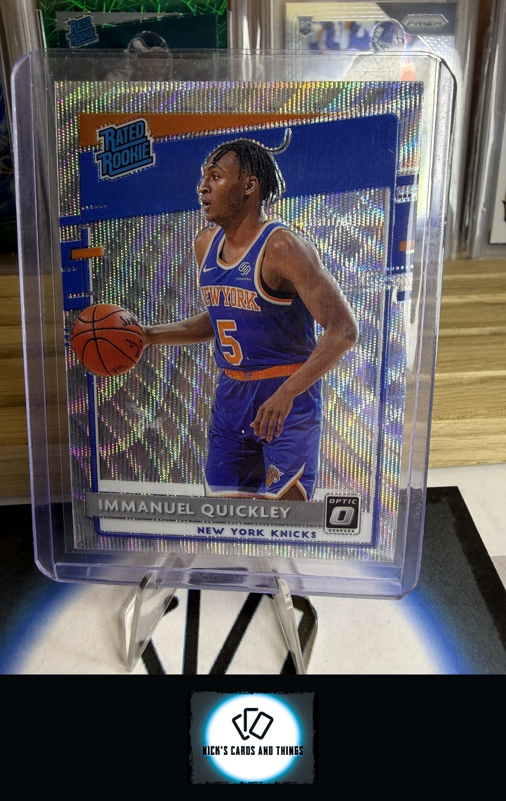 2020-21 Donruss Optic #175 Immanuel Quickley Silver Pulsar