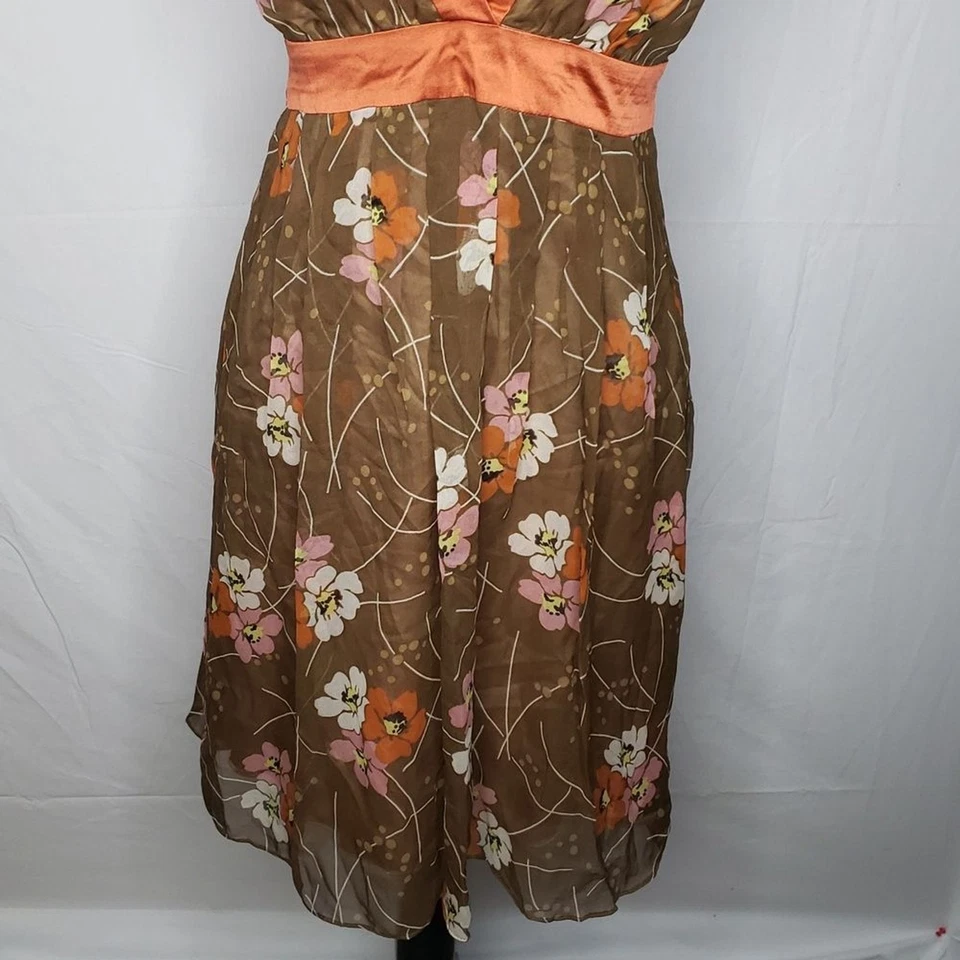 Vintage Lotta Stensson Womens Babydoll Silk Floral Mini Dress Size 6 Y2K Fairy - Image 4 of 4