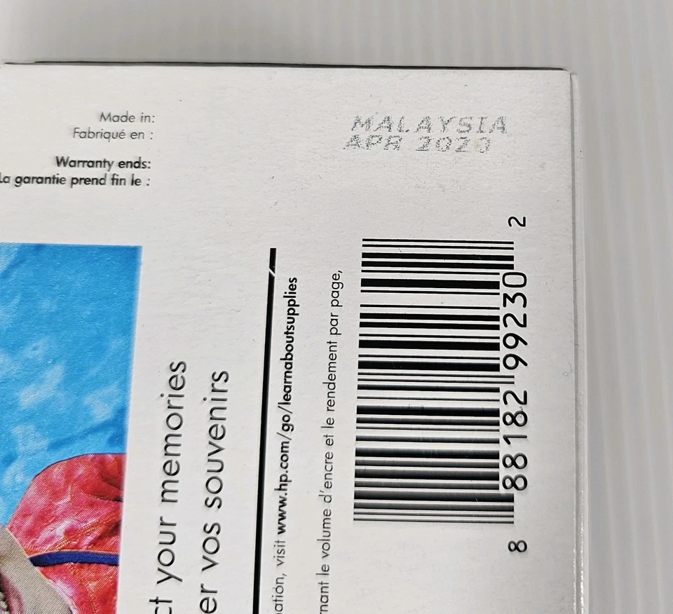 HP 62 XL Tri-Color Printer Ink Cartridge Expired April 2020 - Image 2 of 3
