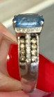 LeVian 14K White Gold Blue Topaz H-I SI2 Chocolate Diamond 2.29 ct Ring Size 4.5 — photo 6