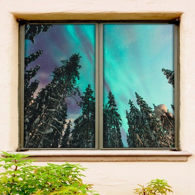 3D Wald Aurora C678 Fenster Film Drucken Aufkleber Haftendes Buntglas UV Zoe
