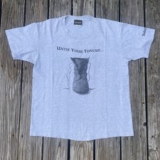 VINTAGE  Double Sided 90s Timberland Promo Political Racism Shirt XL