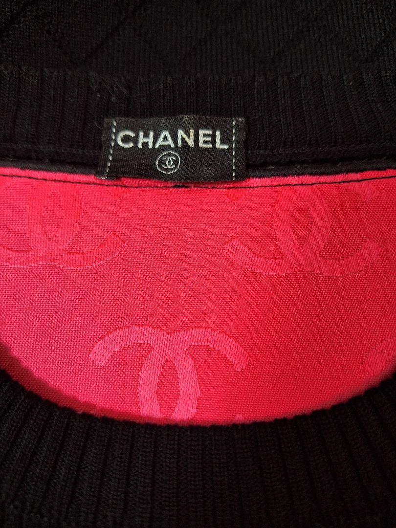 Chanel Black Tops Sweater Here Mark Vintage _94432 - image 8