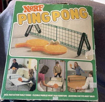 OFFICIAL 1982 Nerf Ping Pong Table Tennis Set Parker Brothers Vintage