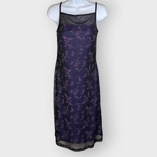 90s Y2K Connected Slip Dress | 4 | Purple Glitter | Dark Fairy Grunge Whimsigoth