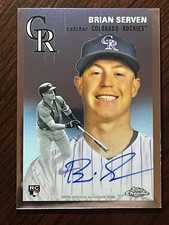 2023 Topps Chrome Platinum 1954 Anniversary Brian Serven Autograph RC Rockies