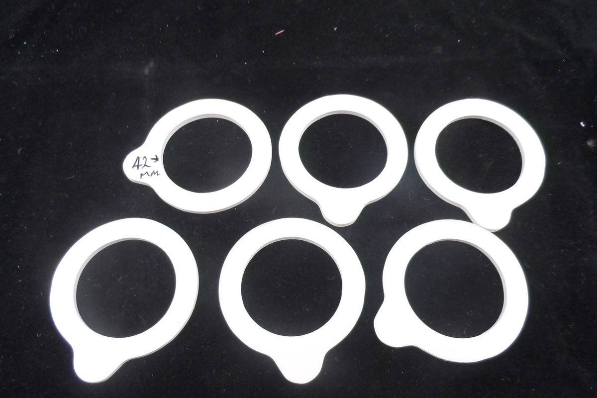 Rubber Sealing Rings Set Of 6 - 70mm ID, Red, For Preserving Jars & Glass Canning Lids