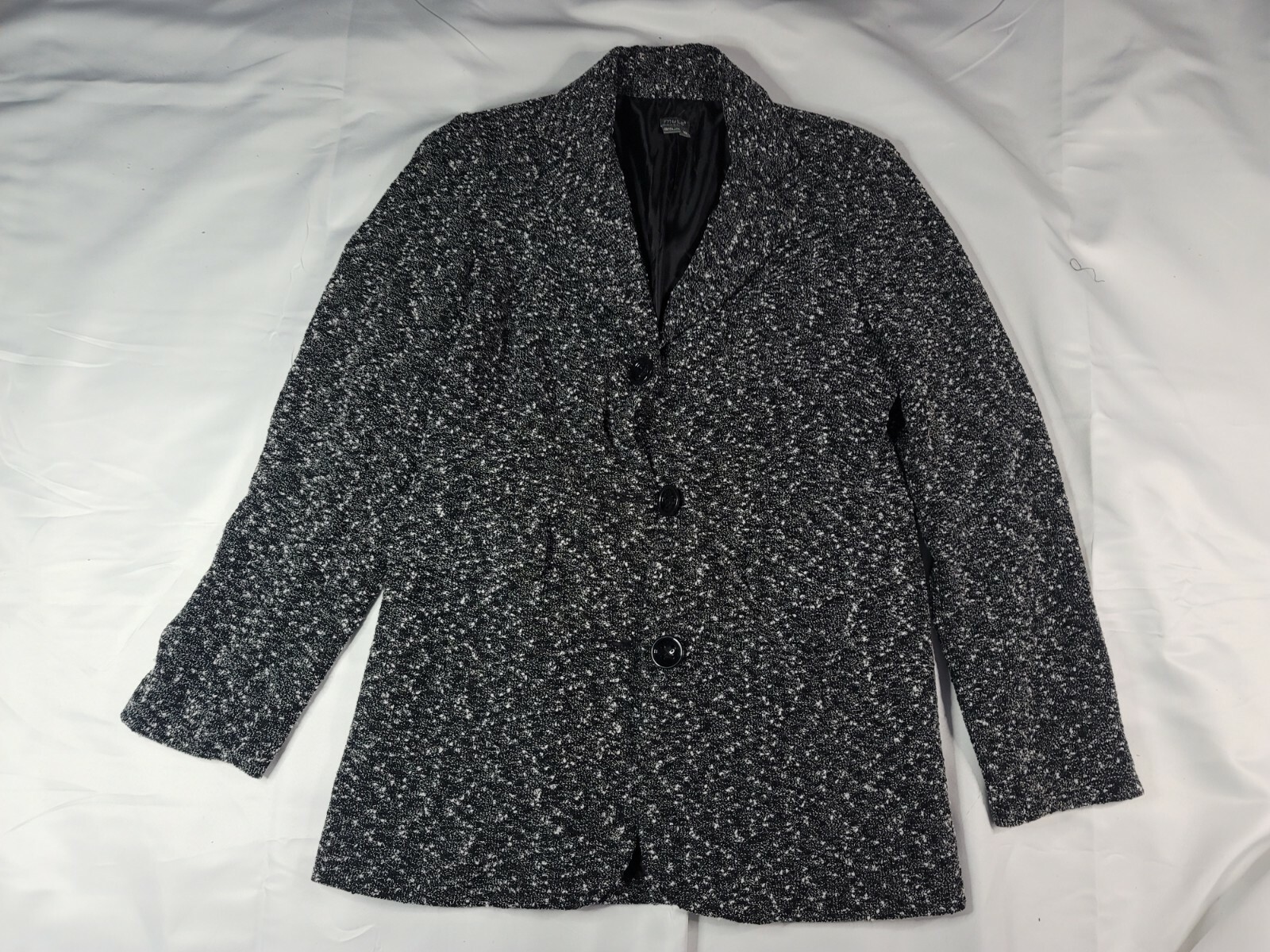 Muse Polyester Black White Button Blazer Womens S… - image 1