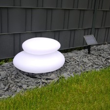 LED-Solar-Dekostein Duo Lichtobjekt Solarleuchten Gartendekoration Wegeleuchte