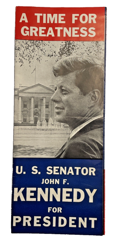Vintage 1960 John F Kennedy for President Campaign Political Brochure Pamphlet