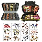 32-148Pcs Fly Fishing Dry/Wet Flies Assortment Kit for Trout Fishing Lures