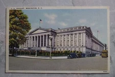 Vintage c1939 Linen Postcard t: U.S. Treasury Washington DC