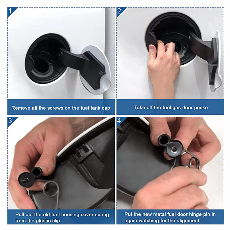 Fuel Door Repair Hinge Kit Loose Gas Permanent Cap For Ford F-150 - Foto 2