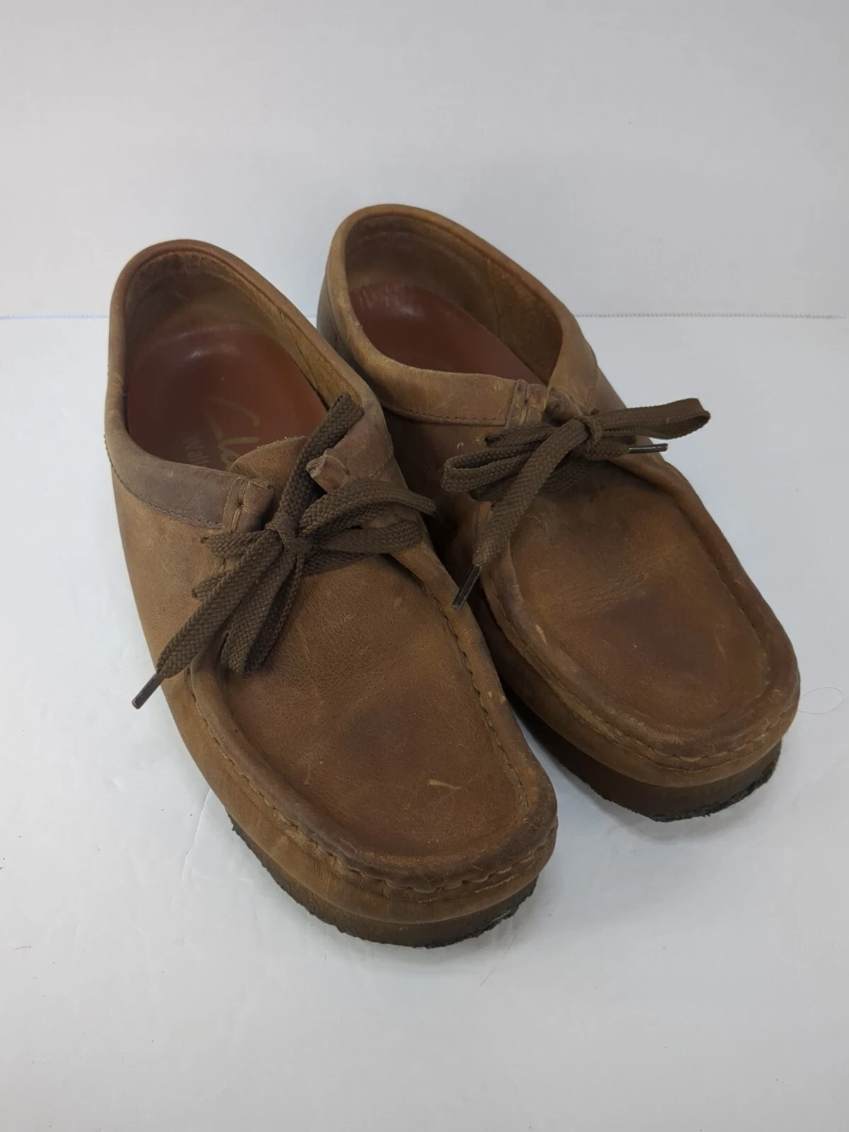 CLARKS Clark's Originals Wallabees Scarpe Mocassino Donna 7 Pelle Marrone
