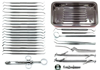 Amalgam Composite Set of 30 Dental Stainless Steel Premium Tray Setup New 