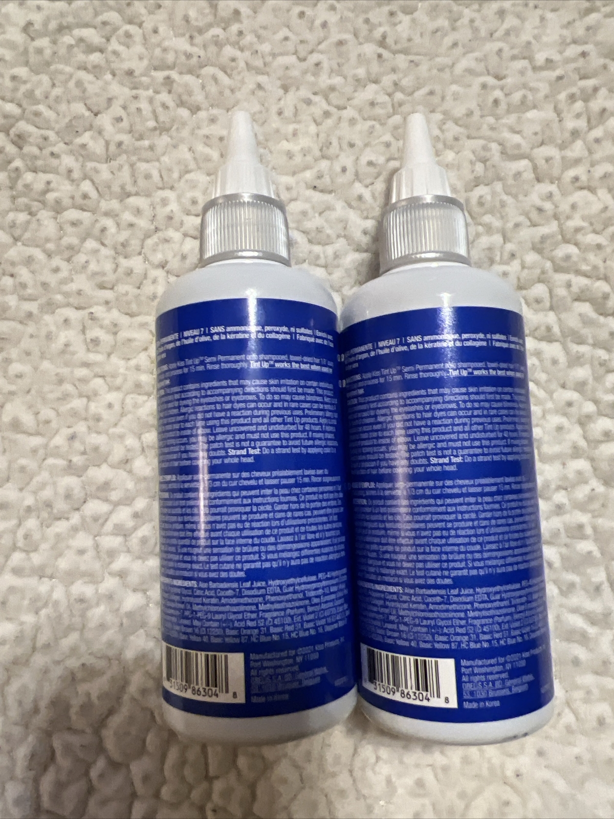 (2) Bottles KISS Colors Tint Up Semi Permanent Hair Color Blue Moonlight TU223