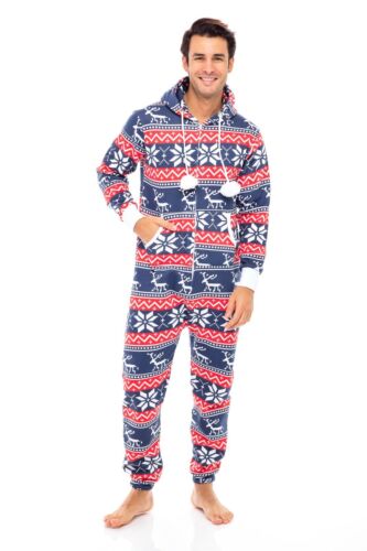 Herren Unisex Erwachsene Strampler 0 One Piece Nichtfuß Pyjama Spielanzug Overall - Bild 33 von 45