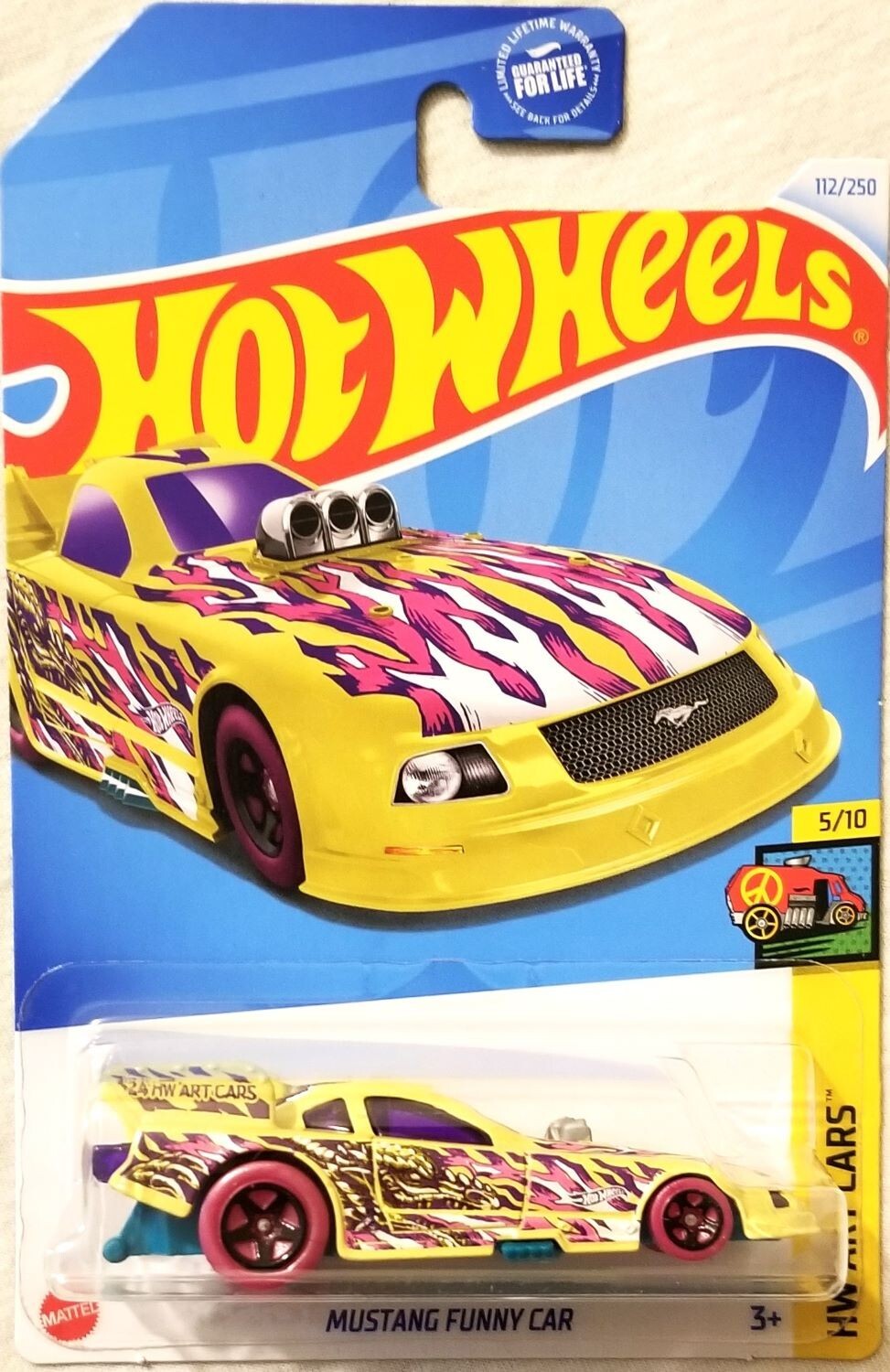 Hot Wheels - 2024 HW Art Cars 5/10 Mustang Funny Car 112/250 (BBHTD55)