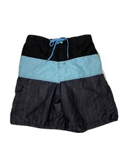 RS Surf Boys Size L Blue Colorblock Board Shorts Lace Up