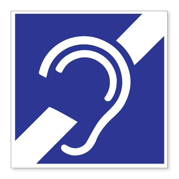 STICKERSHOP103 HARD OF HEARING LOOP SELF ADHESIVE STICKERS SAFETY SIGNS