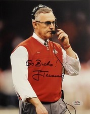 Jim Tressel Signed Autographed Ohio State Buckeyes 8x10 Photo Psa/Dna