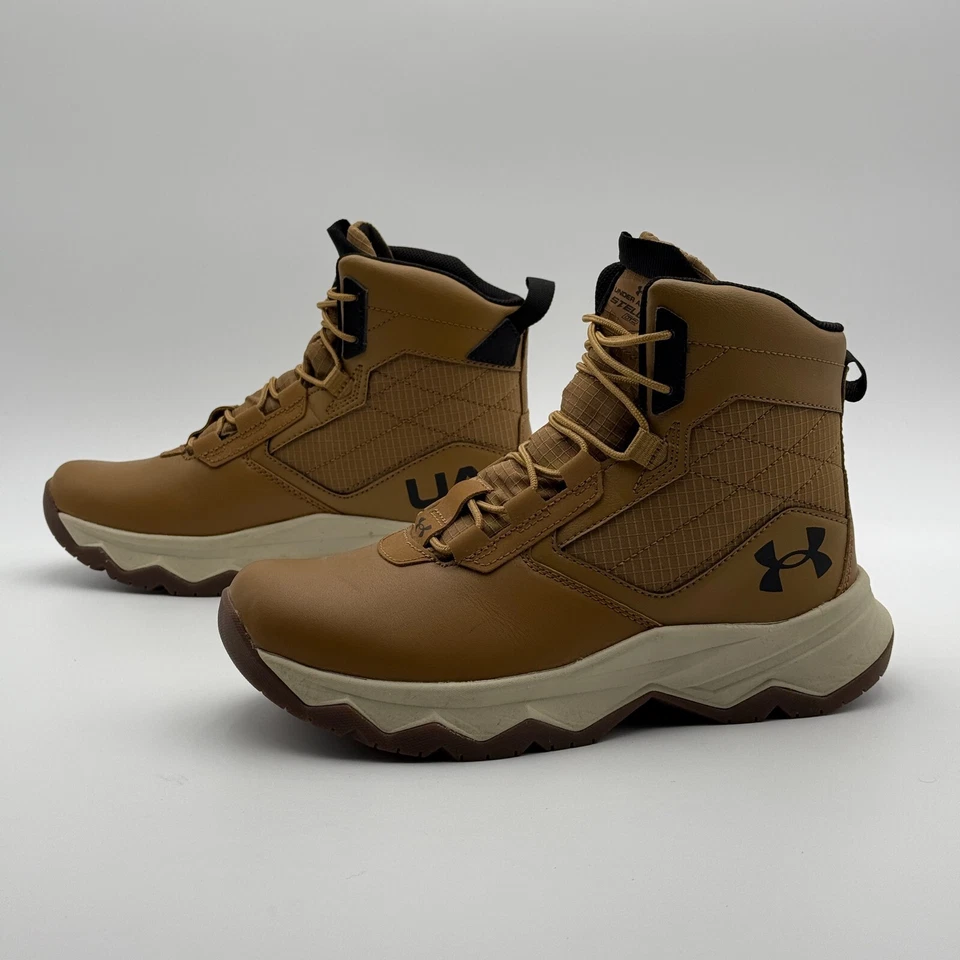 Under Armour Mens Boots Stellar G2 Sz 6 Y Beige Tactical Hiking Casual Duty UA - Image 4 of 4