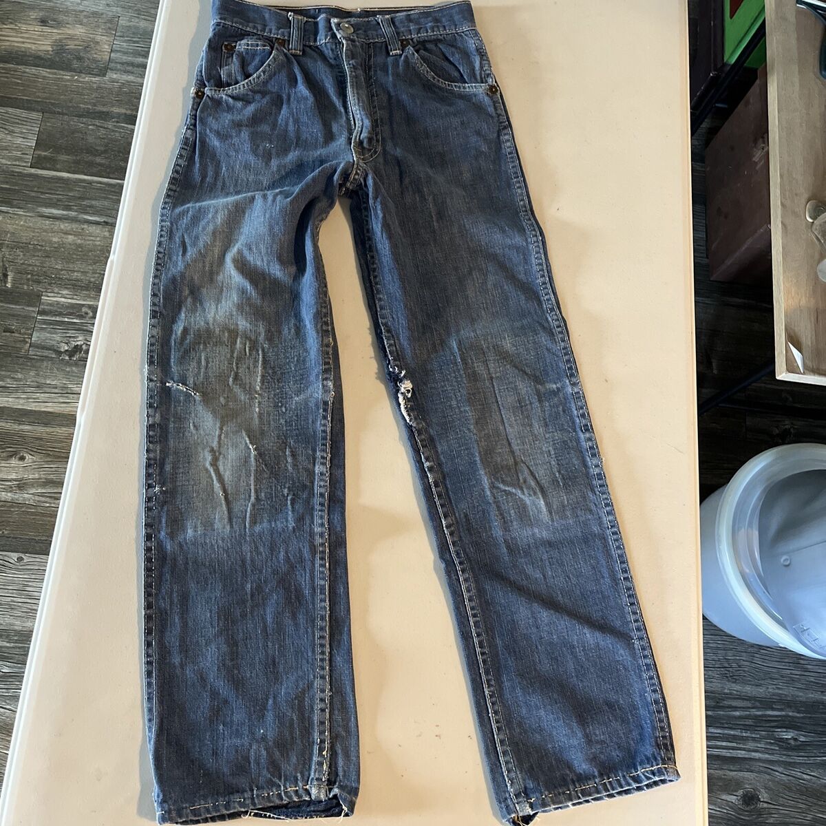 1950S/60S Big E? Levi's Kids Denim Jeans Gripper Zipper 1950S/60S Big E? Levi's Kids Denim Jeans Gripper Zipper