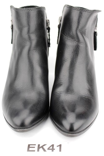 FRYE JUDITH ZIP BOOT Black Leather Double Zip Judith Stacked ankle two zipper - Picture 12 of 12