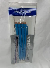 (4) VINTAGE 1985 GILLETTE PAPER MATE ADVANCER PENCIL 0.7 MM FINE POINT TEAL