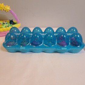 Lot Of 30 Hatchimals Blue Egg Carton Spring Basket And Purple Clam Shell