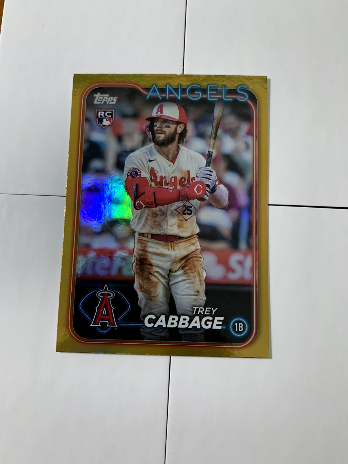 Trey Cabbage RC 2024 Topps Gold Foil Series 1 - LA Angels Rookie Card #321