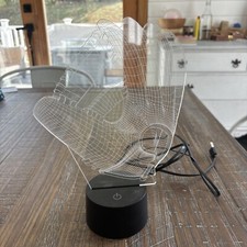 Baseball Glove 3D LED Night Light 7 Color Change Touch Switch Desk Table USB