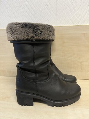 Panama Jack Patricia Stiefel schwarz Hochschaft Gr 39 Echt Leder