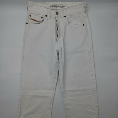 Diesel Cheyenne W27 L28 weiß Herren Denim Jeans Hose Gerades Bein Straight Fit