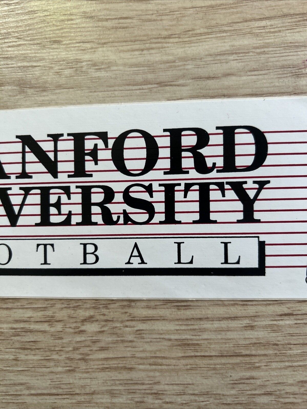 ORIGINAL STANFORD UNIVERSITY FOOTBALL Decal Stickers Imprinted Products VTG