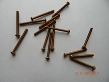 BRASS ROUND HEAD SLOTTED MACHINE SCREWS. 8/32 x 1 3/4" 15 PCS. NEW-NOS
