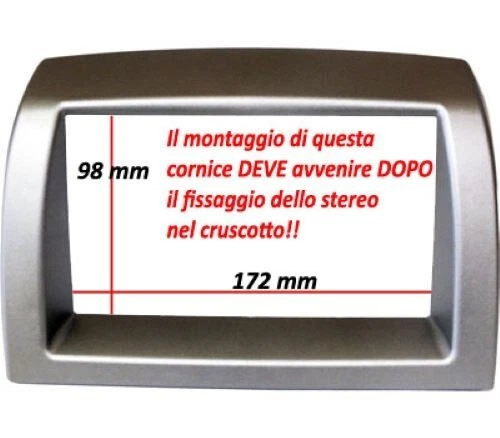 MASCHERINA AUTORADIO ADATTATORE 2 DIN LANCIA Y 2003->2007. ANTRACITE - Imagen 4 de 4