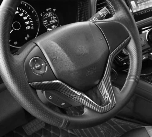 Cubierta de volante ABS de fibra de carbono 2018-2021 apta para Honda HR-V HRV Foto 4 de 4