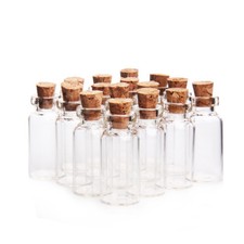 Small Glass Bottles For Crafts 5 Small Glass Bottles - Mini Vials In Oval, Round & Hexagon Shapes For Crafts Small Decorative Bottles - Foto 10