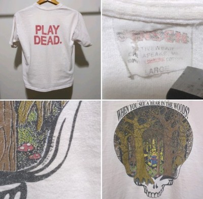 Ultra Rare Vintage 90's Grateful Dead Play Dead 1992 Dancing Bears TShirt Large