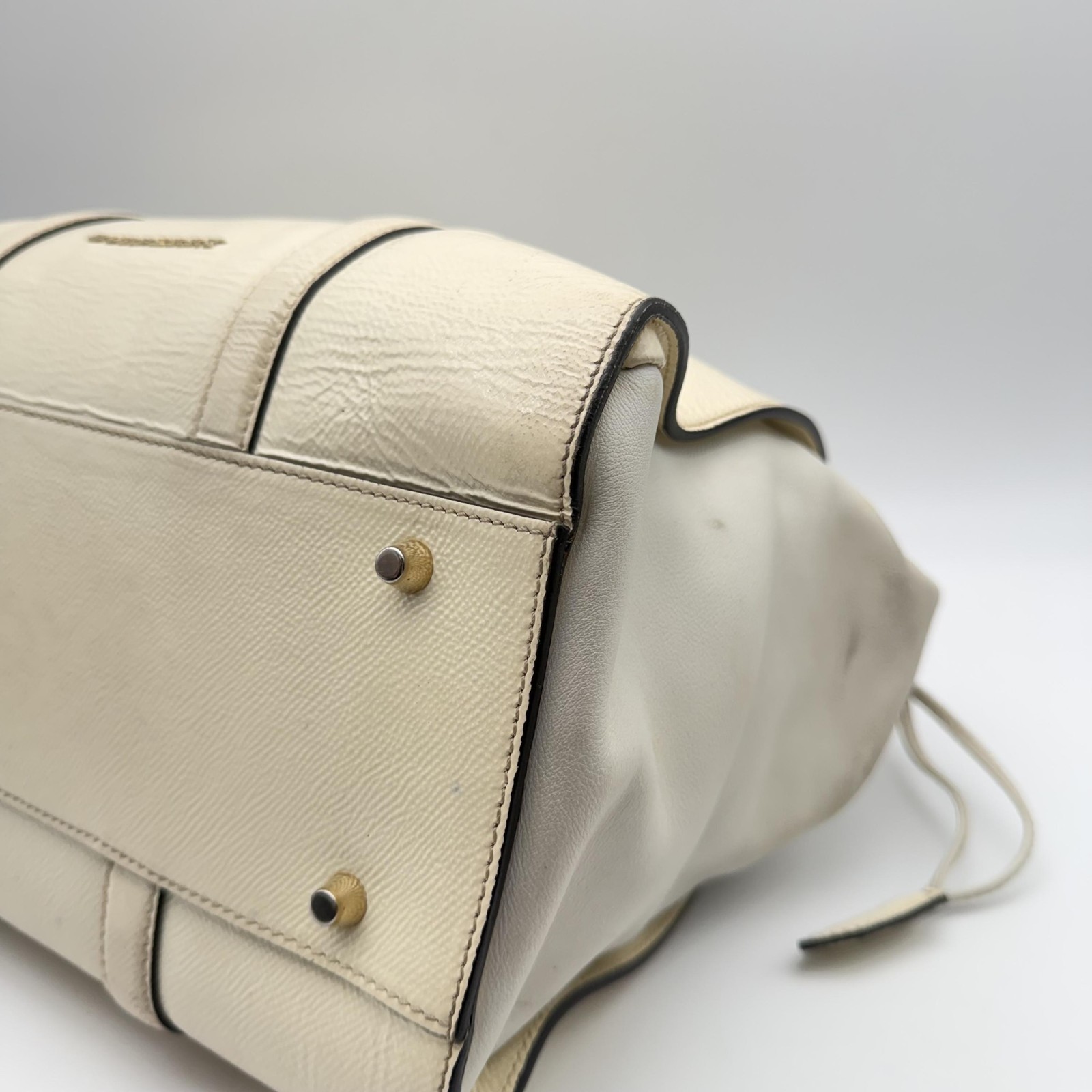 Chalk White Large Leather Tote Bag | PRADA - ## image 5