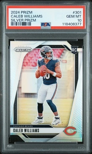 2024 Panini Prizm Rookie Silver Prizm #301 Caleb Williams RC PSA 10 GEM MINT