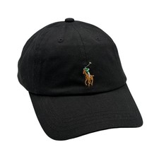 Polo Ralph Lauren Classic Sport Cap - Black Cotton Baseball Hat