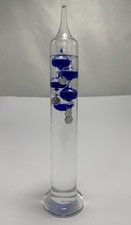 Termometro Galileo in vetro - liquido blu - decorativo
