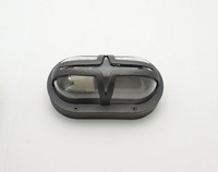 Wandlampe AußEn Ovalleuchte Messing Glas E27 IP64 B: 23 Cm Schwarz Antik Leuchte