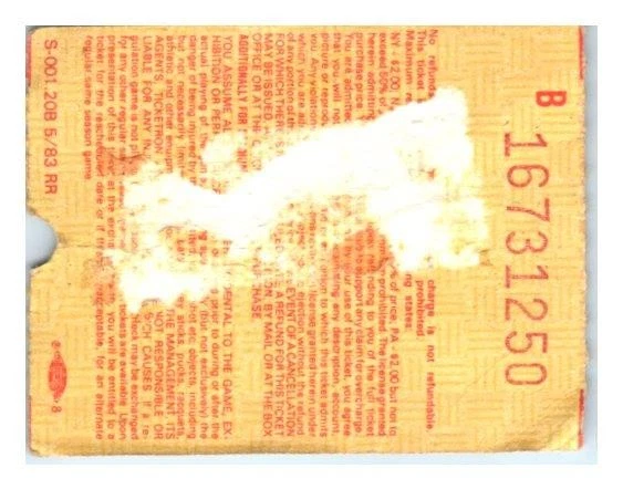 Quiet Riot Concert Ticket Stub October 8 1983 New York Madison Square Garden - Image 2 of 2