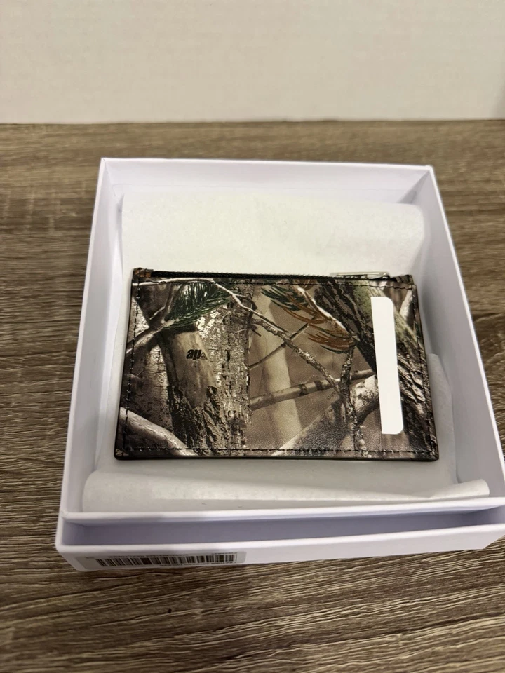 ¡Se envía lo antes posible! Portatarjetas Supreme FW25 cuero cremallera camuflaje Realtree Foto 2 de 3