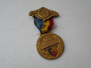 Knights of Pythias Badge Medal Ribbon Grand Lodge Michigan MISSING PIN 1914 Vtg