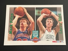 1992-93 NBA Hoops League Leaders Free Throw % Mark Price Larry Bird #322 HOF